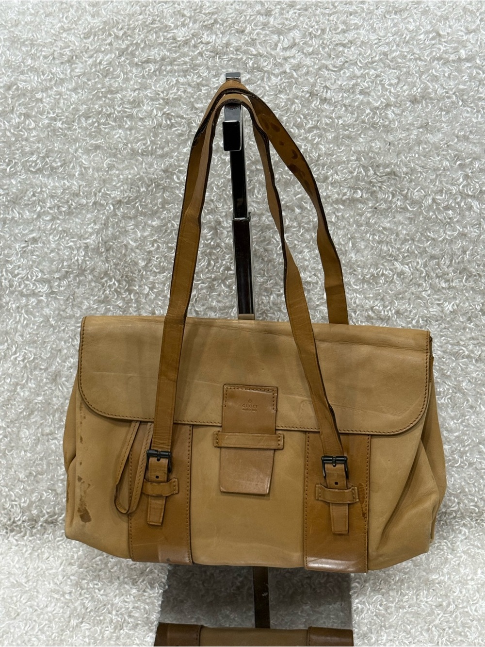 Gucci Leather Messenger double handle Bag